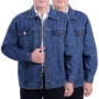 Giải phóng mặt bằng đặc biệt trung niên cha nạp denim jacket phần mỏng kích thước lớn lỏng trung niên của nam giới áo khoác áo denim áo khoác nam dù