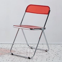 Прозрачный стул красный