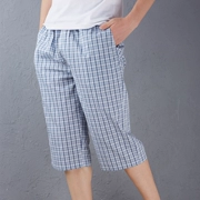 Mùa hè quần tây pyjama quần nam mỏng phần cotton lỏng nhà quần short mỏng phần thường điều hòa không khí quần nam đồ ngủ mùa hè