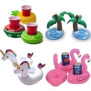 Flamingo bơi vòng uống nước cola cốc giữ cốc bơm hơi giữ trẻ em trò chơi nước hồ bơi nổi đồ chơi