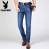 Playboy jeans nam mùa hè người đàn ông mới của kích thước lớn thẳng quần mỏng cao eo giản dị mỏng quần nam Quần jean