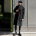 Áo khoác nam dài dày mùa đông áo len nam ifashion lỏng áo len áo khoác Hàn Quốc phiên bản của vai Áo len