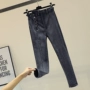 Mùa thu mới sang trọng eo cao đơn giản quần jeans bút chì nữ quần chín nữ 2018 quần hoang dã quần áo nữ giá rẻ