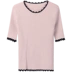 [66 nhân dân tệ mới] Van Gogh Man 2018 mùa xuân và mùa hè mới Slim ngắn tay áo len ngắn vòng cổ áo thun T-Shirt áo khoác len nữ Vòng cổ áo len