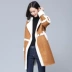 [126 nhân dân tệ] Van Gogh nhung hươu cashmere lamb áo của phụ nữ Hàn Quốc phiên bản cộng với nhung áo khoác dày Áo Hàn Quốc