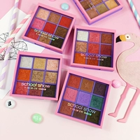 Cô gái Tim Unicorn Bột Ướt Eyeshadow Pan Mermaid Rượu Đỏ Trái Đất Màu Pearlescent Matte Bóng Mắt Đào Trang Điểm bảng mắt dikalu