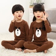 Bộ đồ lót trẻ em cotton ấm mùa thu quần áo cho bé mùa thu và mùa đông đồ lót bó sát bé trai bé gái 2-3 tuổi