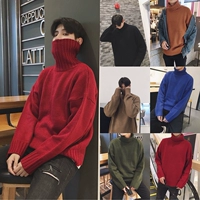Của nam giới mùa thu cao cổ áo len Hàn Quốc phiên bản của các xu hướng lỏng lẻo vài sinh viên dày nhỏ tươi loose áo len áo khoác áo hoodie đôi