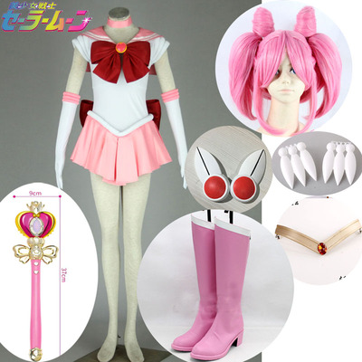taobao agent Beautiful Gorgeous Soldier Little Rabbit COS COS Pink Wigwear 3 Three -Leaves Magic Transformation Staff