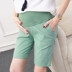 2018 mùa hè quần short thai sản mặc lỏng cotton linen năm quần kích thước lớn phụ nữ mang thai dạ dày lift quần đáy quần Phụ nữ mang thai quần / quần bụng