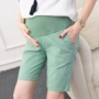 2018 mùa hè quần short thai sản mặc lỏng cotton linen năm quần kích thước lớn phụ nữ mang thai dạ dày lift quần đáy quần quần bầu công sở
