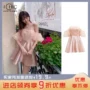 Cloud Season CQZ19149 France 2019 khâu váy satin lệch eo ngọt ngào - Sản phẩm HOT đầm đẹp giá rẻ