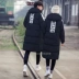 Áo khoác nam cotton mới mùa thu và mùa đông phiên bản Hàn Quốc của chiếc áo khoác dài phần dài qua đầu gối áo khoác cotton dày Trang phục Couple