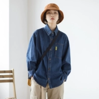 Японская ретро джинсовая осенняя куртка подходит для мужчин и женщин, свободный крой
