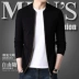 New knit cardigan nam thanh niên mùa xuân và mùa thu Hàn Quốc phiên bản của dây kéo áo len bên ngoài dòng áo Slim mỏng đẹp trai nam áo khoác quần áo thể thao Cardigan