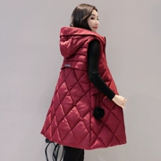 Mùa thu đông 2018 áo khoác cotton mới cho nữ dài phần dày cỡ lớn xuống bông pad Phiên bản Hàn Quốc của chiếc áo vest tự canh - Bông