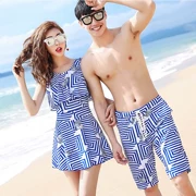 Mùa xuân cặp đôi đồ bơi phù hợp với đồ bơi bảo thủ bên bờ biển kỳ nghỉ cặp vợ chồng đồ bơi bãi biển cặp đôi đồ bơi - Vài đồ bơi