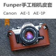 Funper Canon AE-1 AE-1P A-1 EF camera tay da holster túi máy ảnh bảo vệ tay áo nửa thiết - Phụ kiện máy ảnh kỹ thuật số