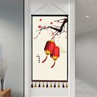 Tùy chỉnh 
            phong cách Trung Quốc treo canvas nghệ thuật bức tranh tường phòng khách lối vào nhà hàng sofa nền tường hành lang lối đi bức tranh trang trí tấm thảm treo vải thảm decor treo tường