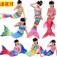 Trẻ em của nàng tiên cá áo tắm cô gái nàng tiên cá đuôi cô gái mermaid costume swimwear ba mảnh phù hợp với mắt cá chân đồ bơi cho bé sơ sinh