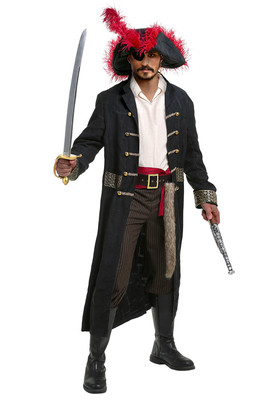taobao agent COS加勒比海盗系列服装 文艺复兴时期服装 失事海盗船长服装