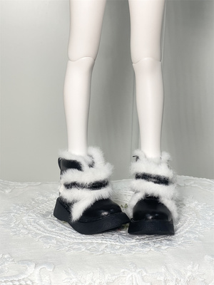taobao agent [Kaka Planet] BJD shoes 4 points/Xiongmei MSD round head thick bottom stupid hair boots