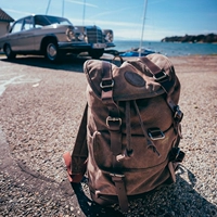 Тканевый кожаный вместительный и большой рюкзак для путешествий для отдыха