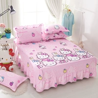 trẻ em tùy chỉnh cartoon bông bedspread giường váy một mảnh bìa giường bông 1,2m 1.51.8m ren khăn trải giường - Váy Petti váy giường đẹp	