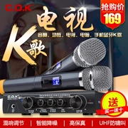 Micrô không dây C.O.K W-801 hát một cho hai micro Bluetooth máy tính TV K bài hát