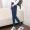 Mùa thu Hàn Quốc quần jeans cạp cao nữ chân dài màu đen cỡ lớn béo mm mỏng kéo dài quần bút chì chín điểm thời trang công sở hàn quốc