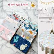 PopoHouse ins giải phóng mặt bằng gió chế biến bông phim hoạt hình bé lanh vườn ươm vải denim Tự làm - Vải vải tự làm