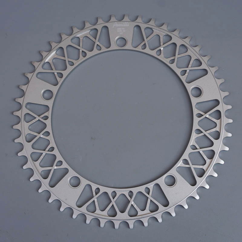 Pozzilli & Silver & BCD & 144MMSKE Hollow one Dental disc Disc Bicycle compete in speed 48T7075 aluminium alloy Dead flies Disc 144mm