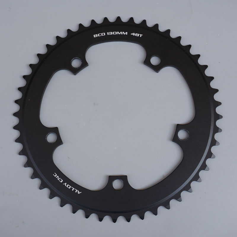BCD & 130Mm & BlackSKE Hollow one Dental disc Disc Bicycle compete in speed 48T7075 aluminium alloy Dead flies Disc 144mm