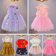 Cô gái mùa hè 2018 trẻ em mới của quần áo công chúa váy trẻ em fluffy váy mùa hè cô gái cô gái váy