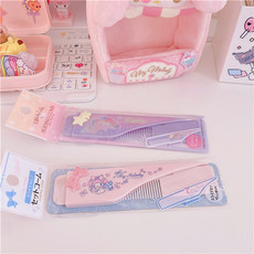 Расчёска 便携星星双子星伸缩梳子细齿女生宝宝梳头便携刘海分发尖尾梳少女