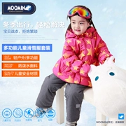 Moomin Muming quần áo trẻ em mùa đông nữ phù hợp với trượt tuyết phù hợp với áo khoác không thấm nước gió ngoài trời quần áo cotton quần cotton