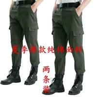 Лето 4 кармана [тонкие военные зеленые брюки] 2 наряда