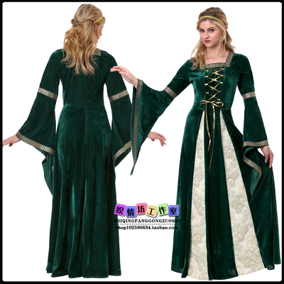 taobao agent Clothing, long green small princess costume, suit, halloween, cosplay