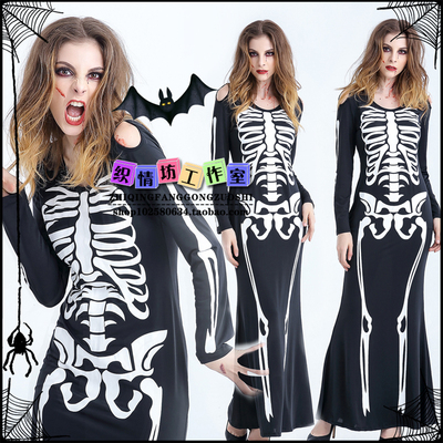 taobao agent Skeleton, dress, clothing, suit, halloween, cosplay