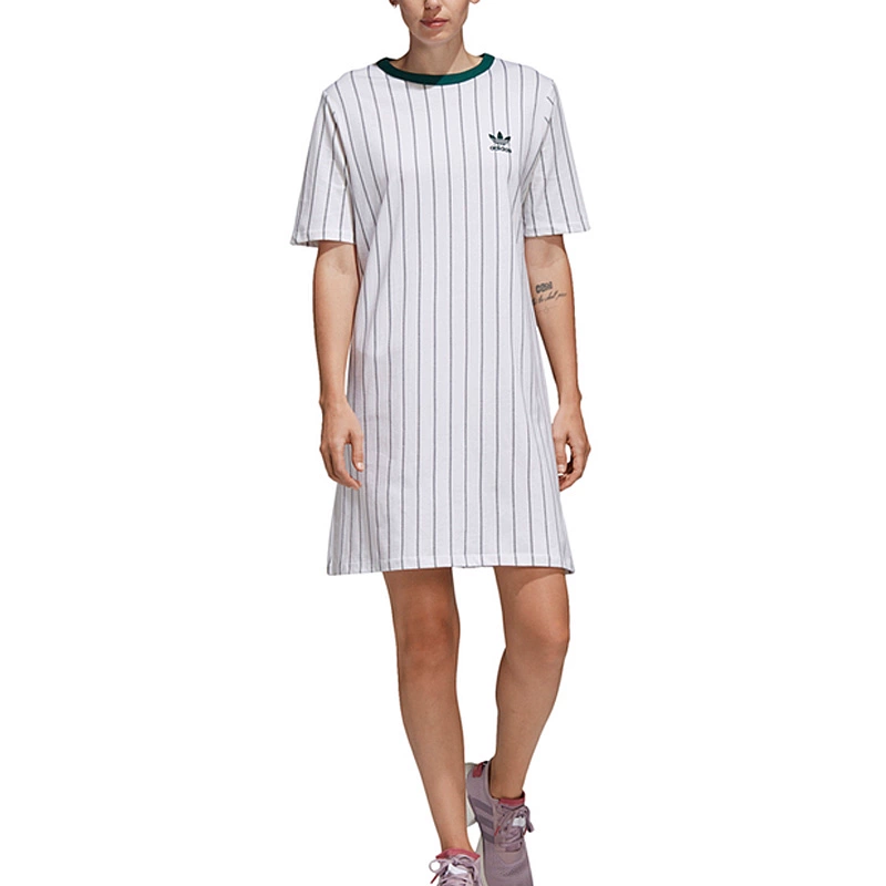 Adidas clover Women 2019 xuân mới chính hãng thể thao ngắn tay sọc ngang DU9934 - Trang phục thể thao áo khoác the thao nữ adidas