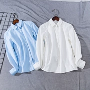 T12 Giá Trị Mùa Xuân Mới Màu Rắn Cao Đẳng Gió Thoải Mái Tính Khí Oxford Quay Multicolor Cotton Shirt 2356