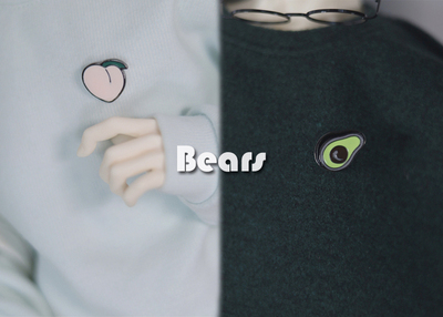 taobao agent ◆ Bears ◆ BJD accessories A336 peach avocado brooch spot 1/4 & 1/3 & uncle