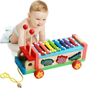 Tay trẻ gõ gõ quãng tám xylophone gõ piano chơi con vật kéo bộ gõ nhạc bàn tính đồ chơi giáo dục