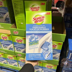 Одноразовые туалет щетки costco代购 台湾产 3m思高可抛式马桶刷套装(1柄+1底座+24头)