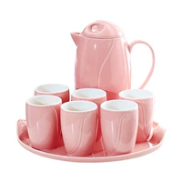 Chén nước gốm sứ Châu Âu đặt ấm đun nước lạnh chịu nhiệt dung tích lớn đặt trà đặt hộp quà tặng nhà - Trà sứ bình ủ trà 10l