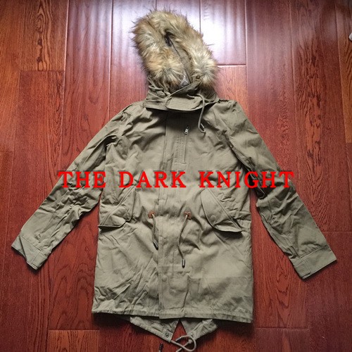Deep KhakiDrop Dead khaki M51 fish tail Hooded loose coat street trend limit leisure time A slight flaw