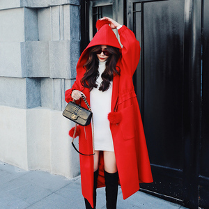 Chống mùa len áo khoác nữ phần dài Hàn Quốc phiên bản 2018 mới sinh viên Hàn Quốc phiên bản của cao cấp giải phóng mặt bằng áo khoác nữ triều