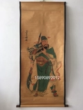Антикварная живопись знаменитости и каллиграфия картины китайская живопись персонажи гостиная, декоративная живопись, живопись живопись, полузащита, висящая картина Большой нож Гуангонг