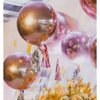 Импортный воздушный шар, золотое вечернее платье, макет, украшение, розовое золото, подарок на день рождения