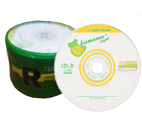 Banana CD_R VCD Air Disk Mp3 Car Music CD Non -Destructive Air Disc Music Blank Disc 700MB